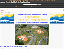 Tablet Screenshot of cocoabeachsoftballspringtraining.com